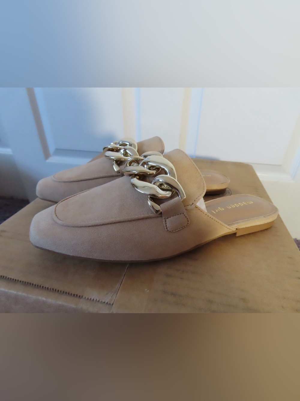 Madden Girl Beige Mules